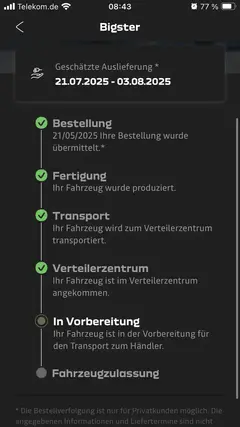 Screenshot Dacia App Auslieferungsvorgang 04-07-2025.webp
