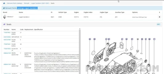 Renault Logan Sandero I 0601 KS0E _ Parts Catalogs _ PartSouq .webp