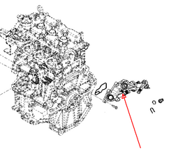 Dacia Logan Kühlwasserflansch 01050219a.png